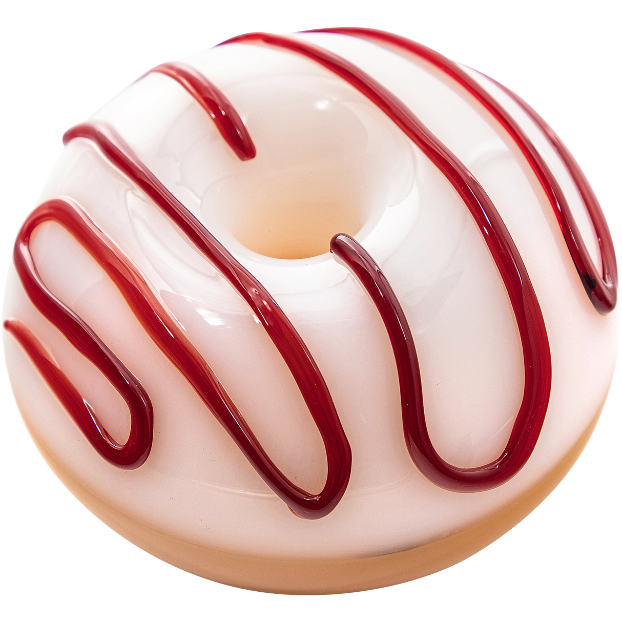 LA Pipes "Frosted Donut" Glass Pipe - Compact 3.85" Spoon Design