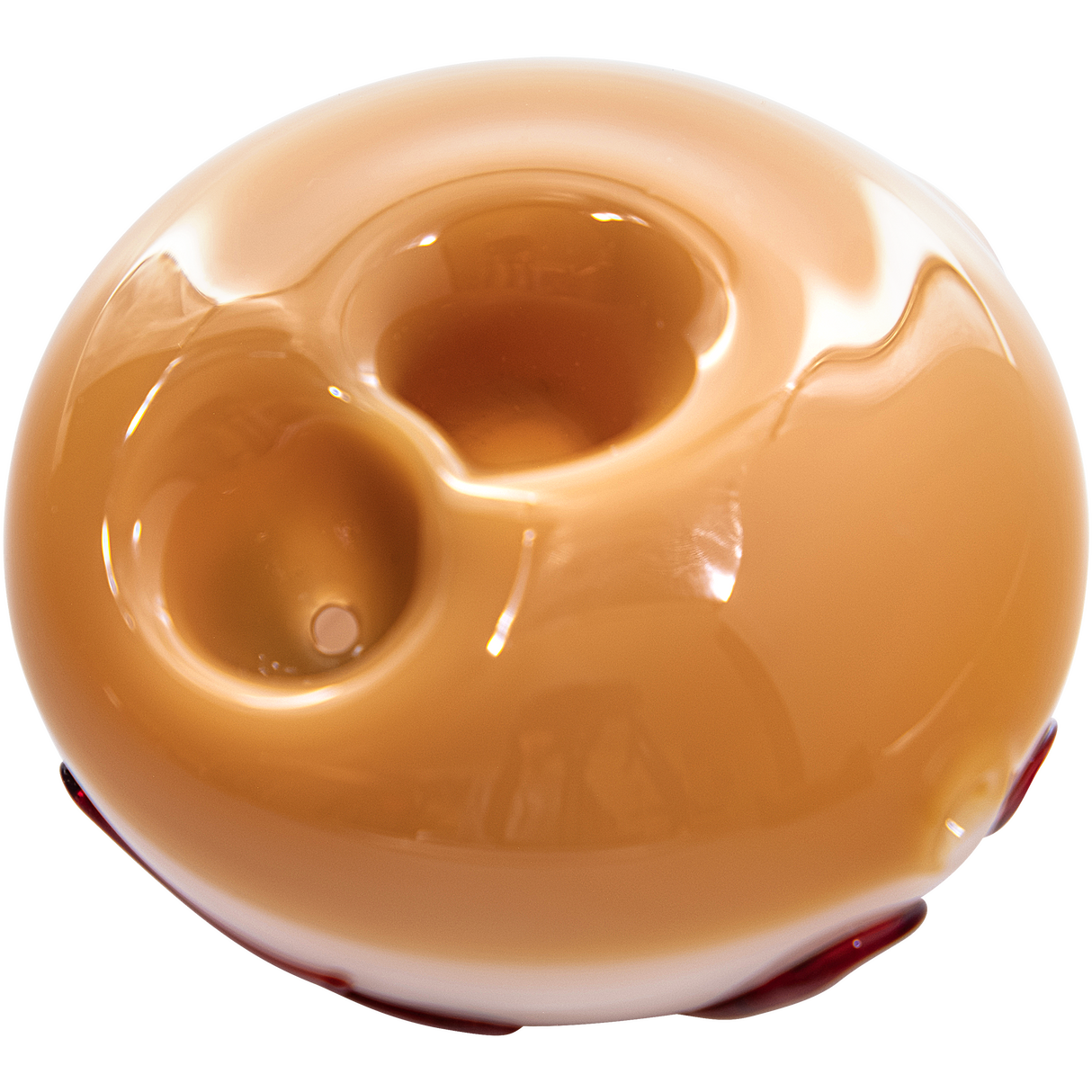 LA Pipes "Frosted Donut" Glass Pipe - Compact Borosilicate Spoon Design