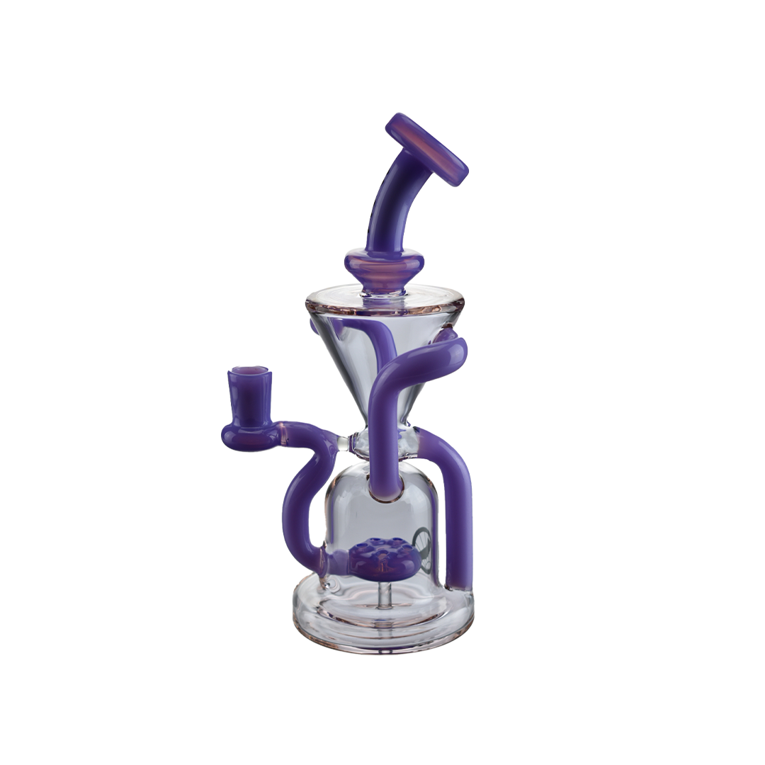 MAV Glass - The Humboldt Dab Rig - Front View with Purple Accents