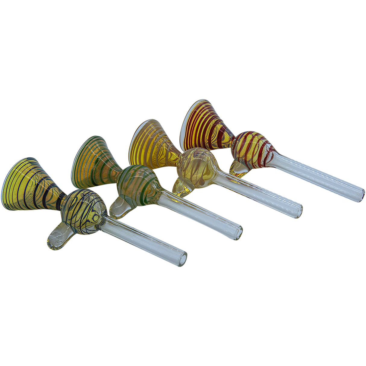 Assorted LA Pipes "Loud Speaker" Pull-Stem Glass Slide Bowls for Bongs