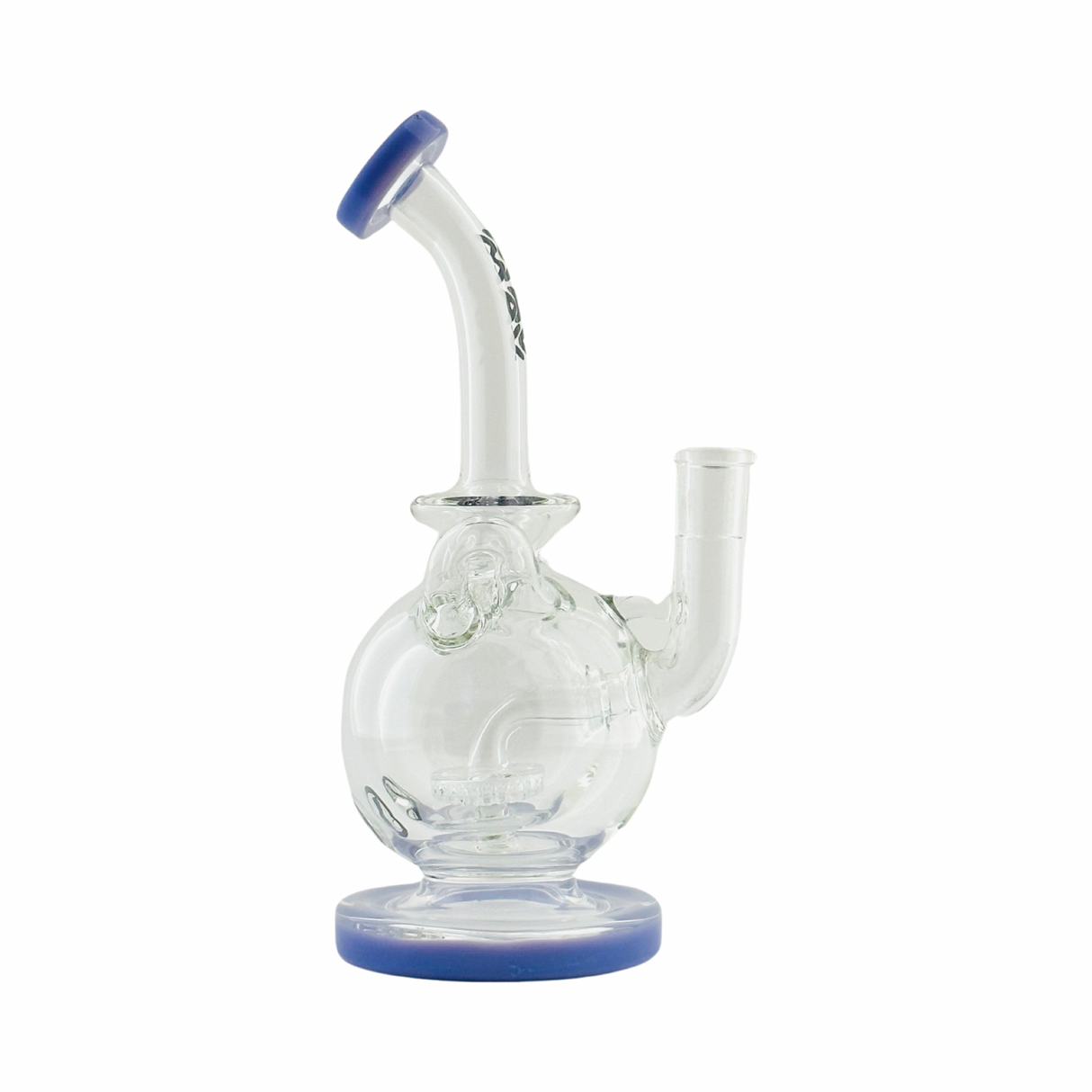 MAV Glass 10" Mojave Purple Double Uptake Incycler Recycler with Shower Grid Perc - Front View