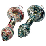 LA Pipes "Primordial Ooze" Glass Spoon Pipes with Fumed Color Changing Design, 4.5" Length