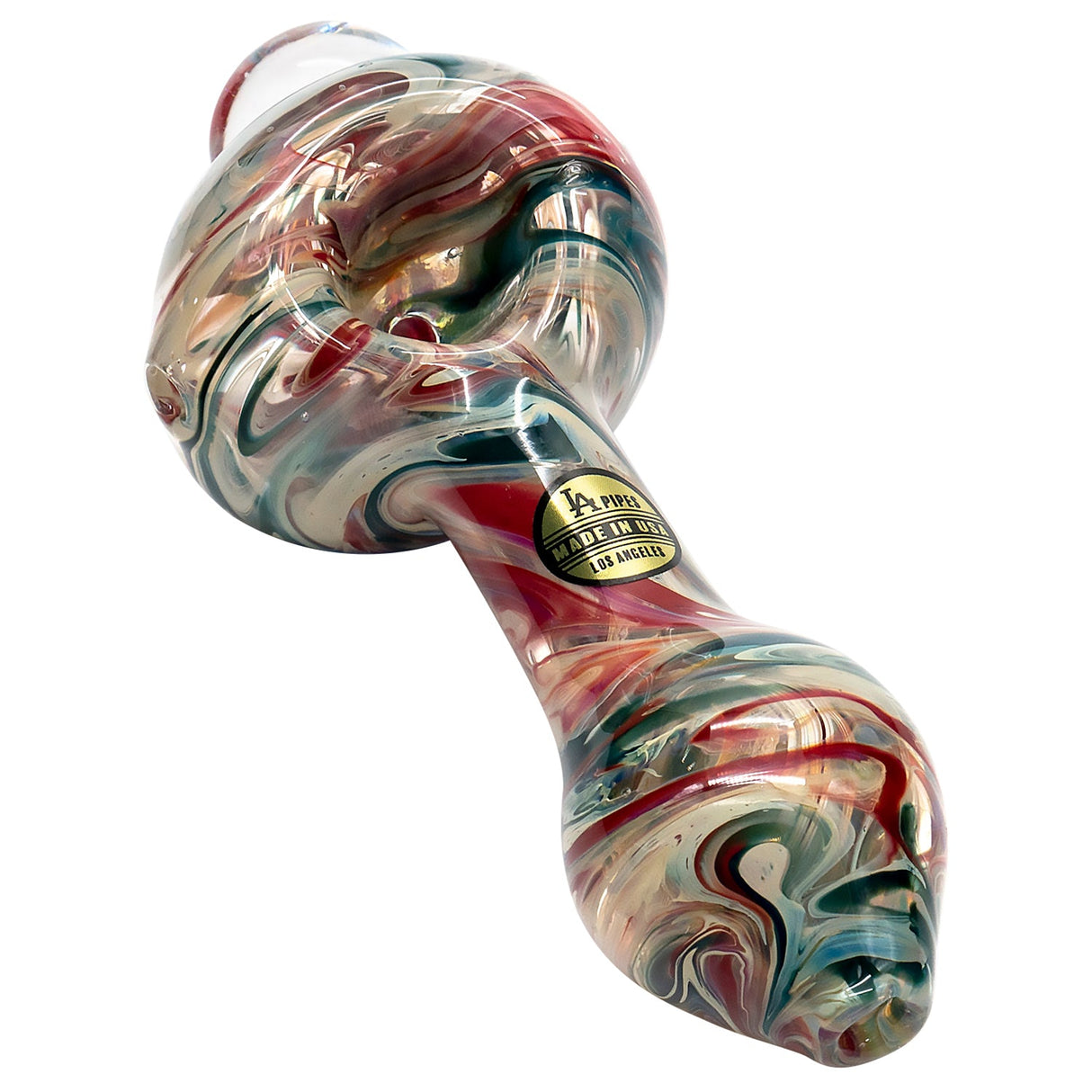 LA Pipes "Primordial Ooze" Glass Spoon Pipe with Fumed Color Changing Design, 4.5" Length