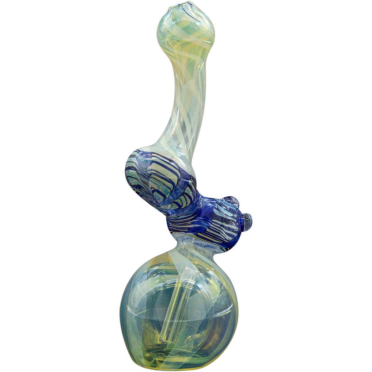 LA Pipes 'Rake Bubb' Colored Fumed Sherlock Style Bubbler