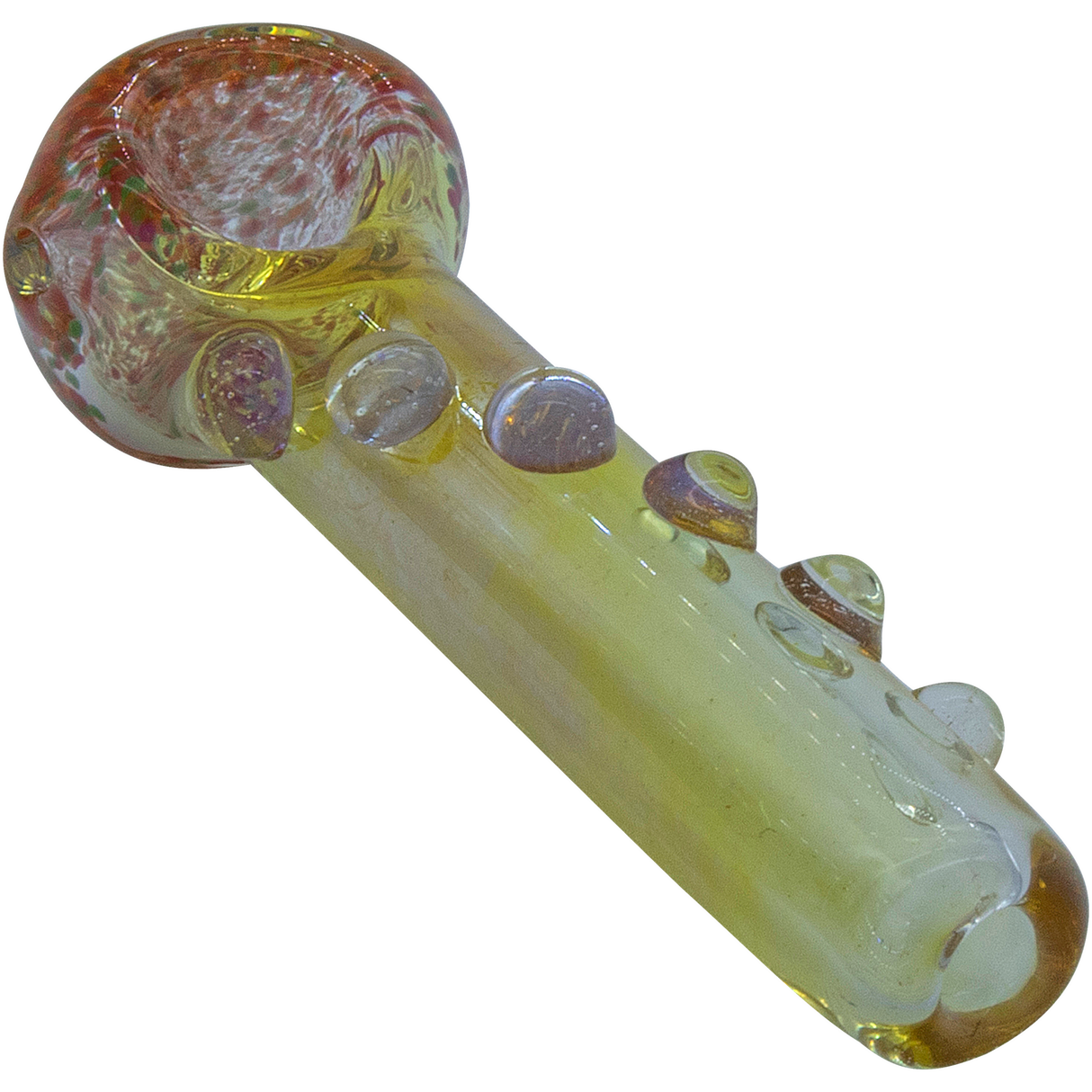 LA Pipes "Razorback" Silver Fumed Mini Spoon Pipe, 3" Length, Color Changing Design