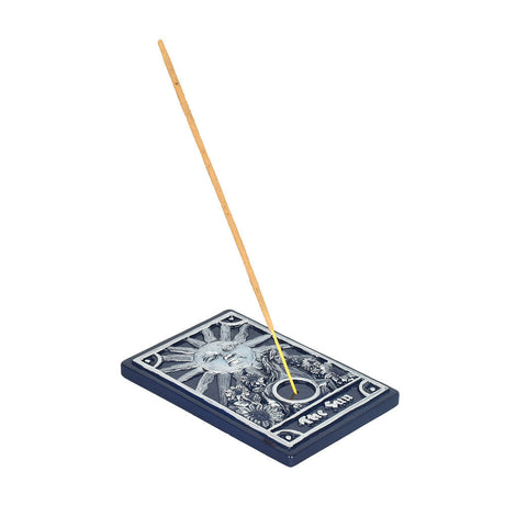 Polyresin Sun Tarot Card Incense Burner with Incense Stick - 3.5" x 5" Top View