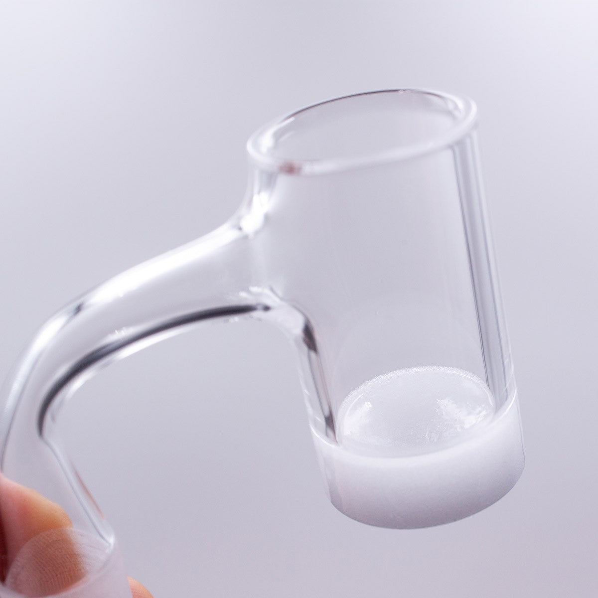 Thick 8.5mm Opaque Bottom Full Weld Banger for Concentrates - Close-up Side View