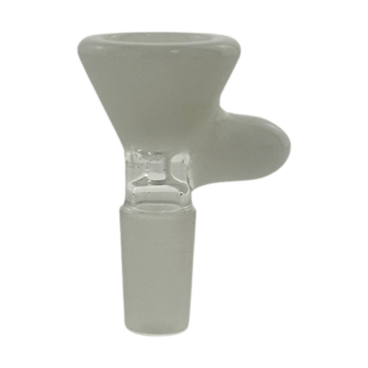 MAV Glass Thick Handle Bowl in Grey, 14mm, Front View on White Background