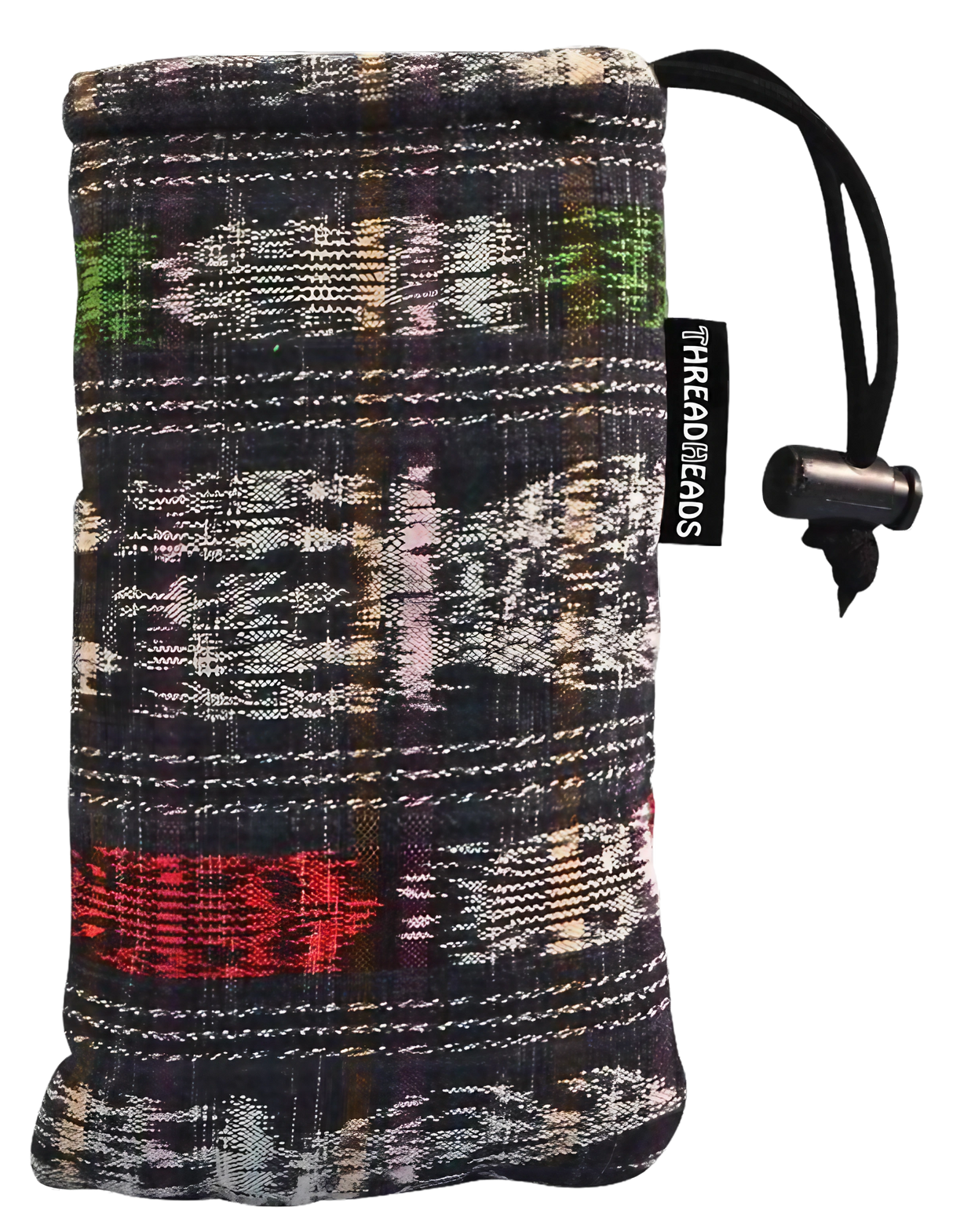 ThreadHeads Padded Pouch in Assorted Colors with Drawstring Closure - Side View