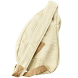 ThreadHeads Rasta Hemp Leaf Tan Sling Pack, compact and portable design, front view on white background