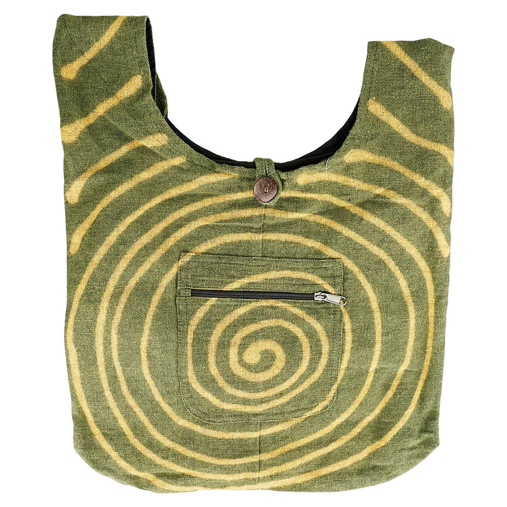 ThreadHeads Spiral Shoulder Bag in Assorted Colors with Zip Pocket Front View