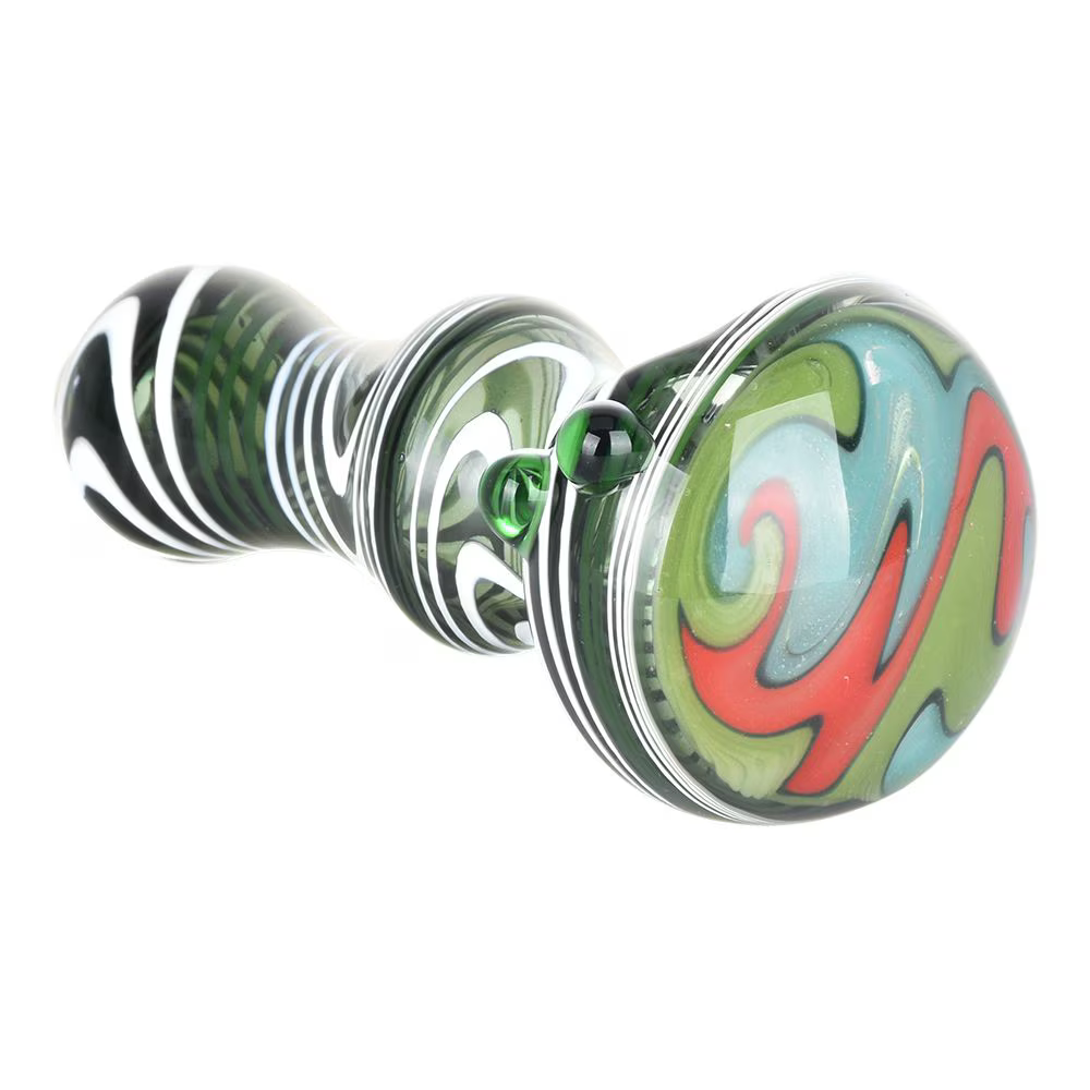 Time is a Disc Wig Wag Spoon Pipe | 4" | Colors Vary
