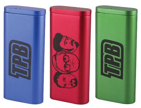 Trailer Park Boys 4" Aluminum Dugout & Pipe Sets in blue, red, and green with character designs