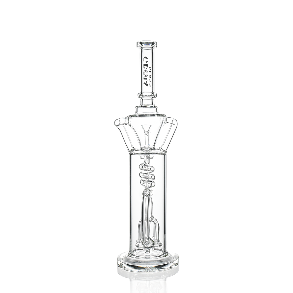 15" Scientific Glass Bong with Tree Perc & Spiral Cooling | Croia Glass