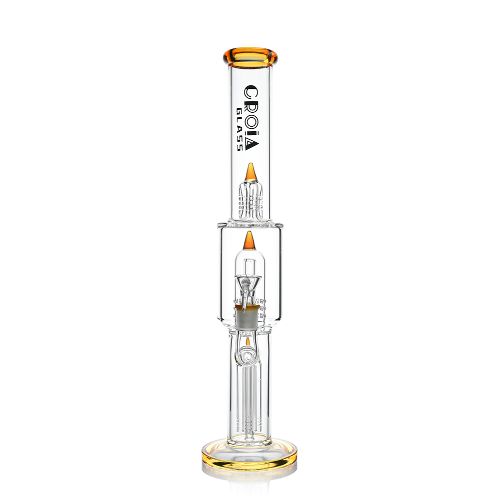 16" Triple Rocket-Perc Scientific Glass Bong | Croia Glass