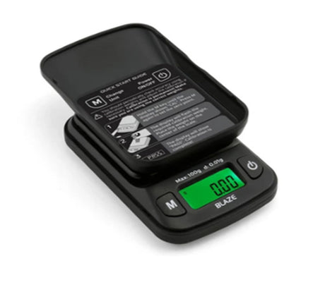 Tru Weigh Digital Pocket Scale - Blaze - 100g x 0.01g accuracy, compact black design