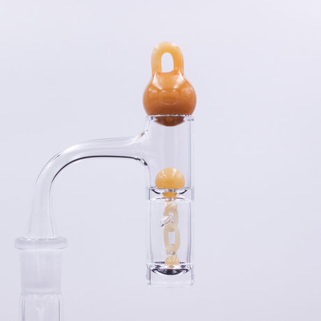 The Stash Shack Two Piece Terp Chain Slurper Set in Yellow - Close-up Side View