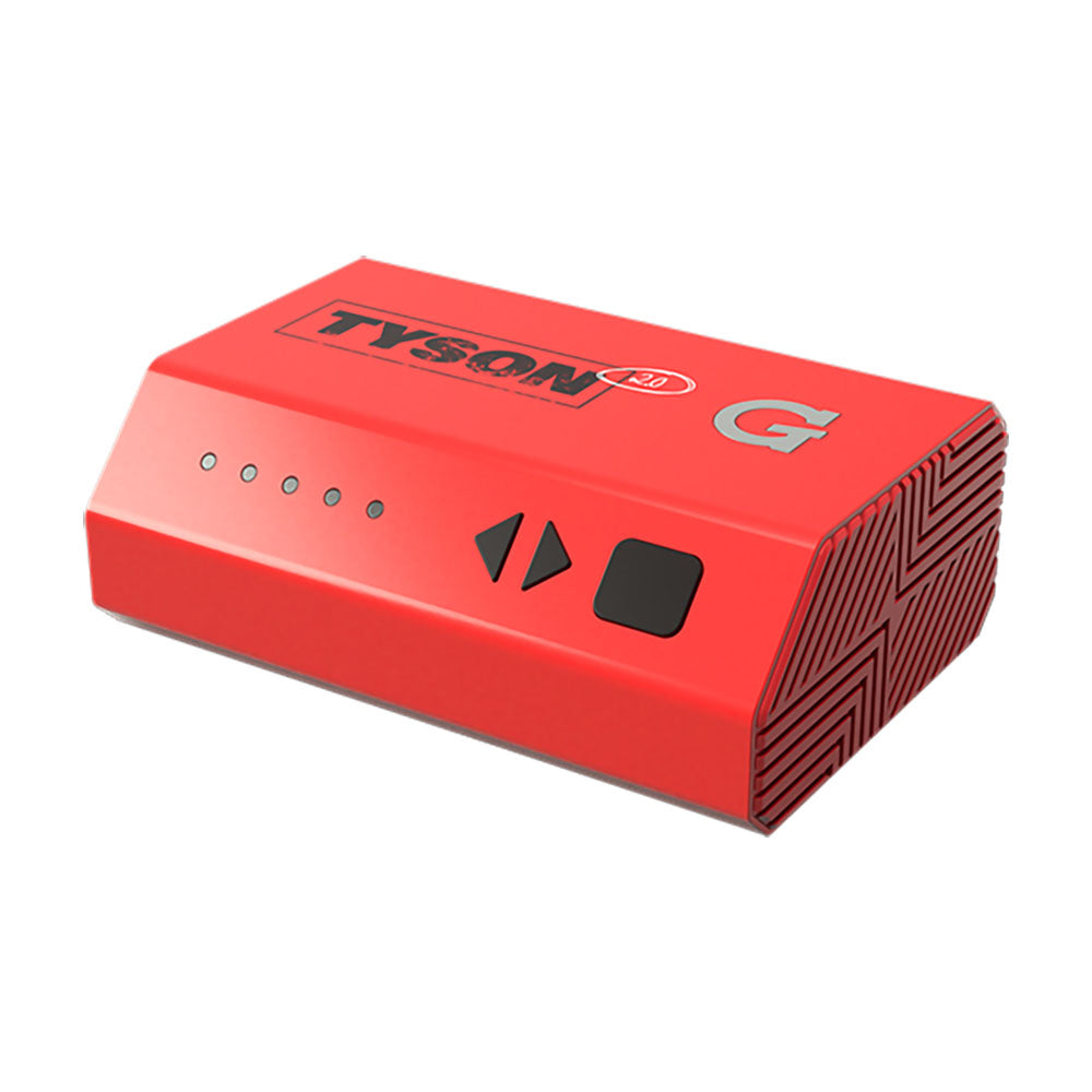 TYSON 2.0 x G Pen Hyer Electric Dab Rig in red, 6000mAh battery, side view on white background