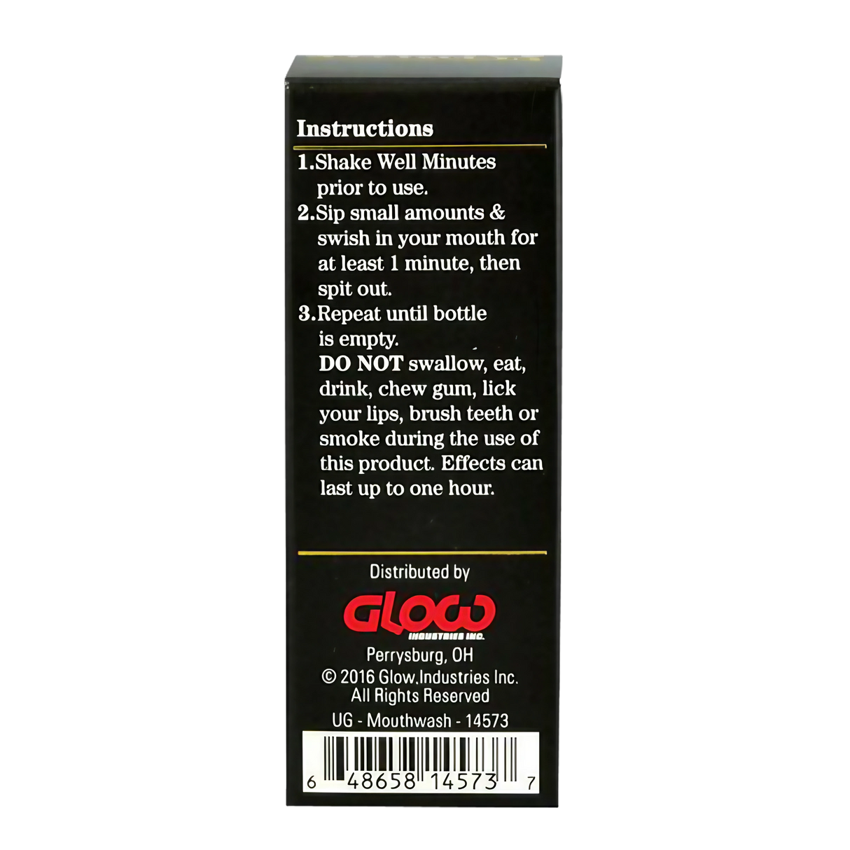 Ultimate Gold Saliva Cleanse Mouthwash 2oz - Portable Detox Solution, Front View