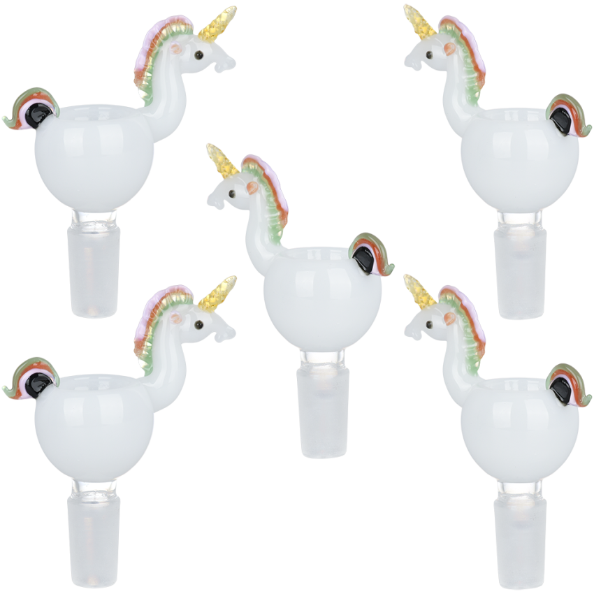 Unicorn Glass Herb Slide | 14mm M | 5ct Bundle