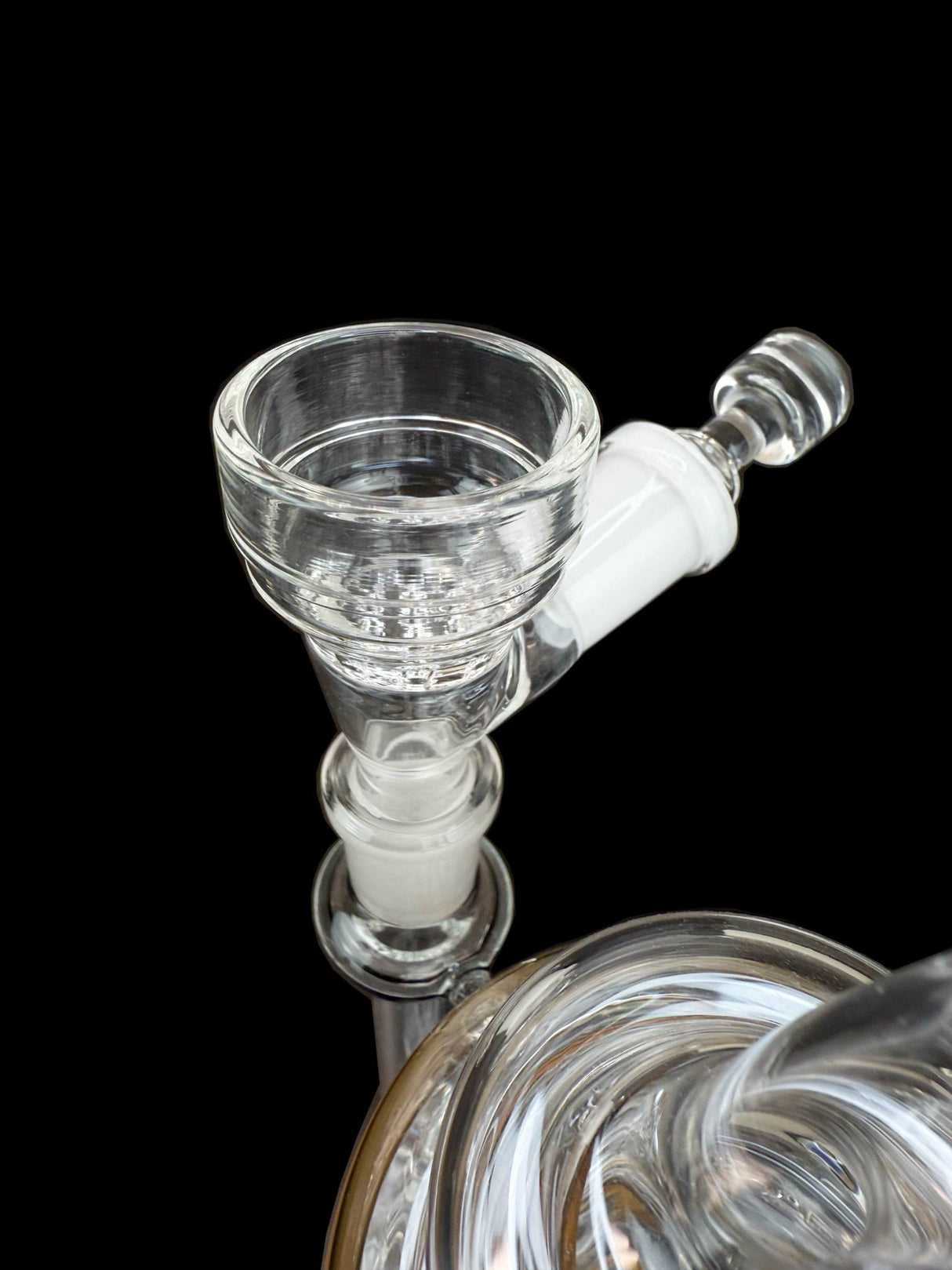 Glass Flower Bowl with Pass-Through Carb