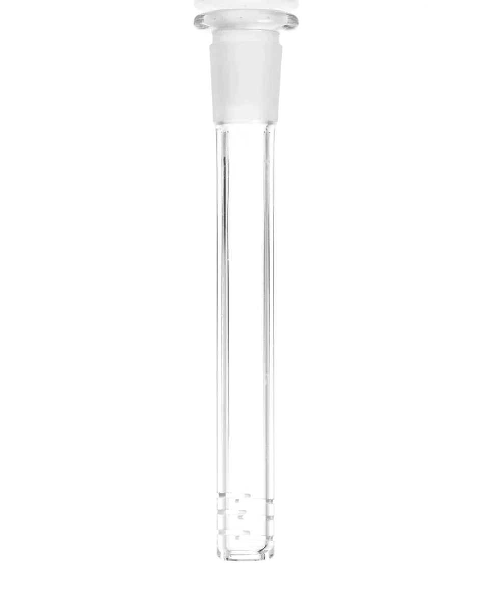Valiant 4-inch 6-Cut Glass Replacement Downstem for Bongs, Clear, 18mm to 14mm