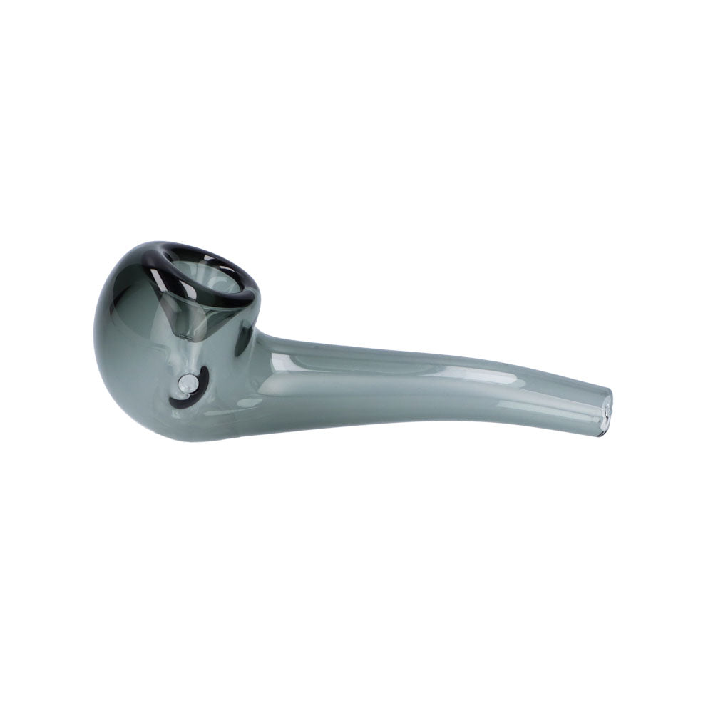 Valiant Glass Spoon Pipe in Teal - 4" Bent Stem, Portable Design for Dry Herbs