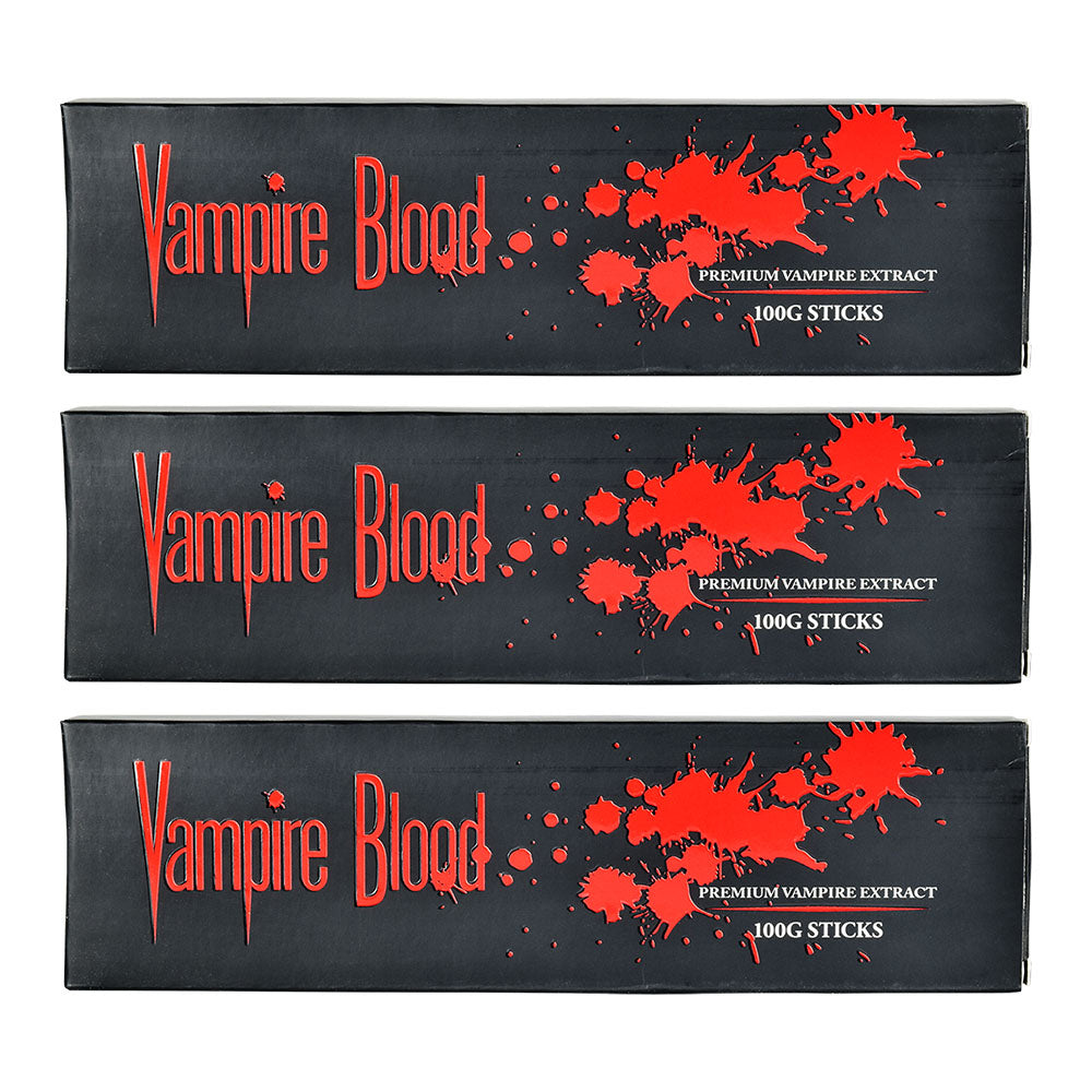 Vampire Blood Incense Sticks 100g 6pc Bundle with bold red splatter design on black packaging