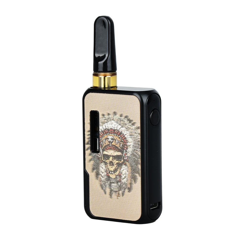 Vapmod Dragoo 3D Cartridge Vape in Black with Novelty Design, 650mAh Battery, Front View