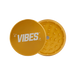Vibes 2-Piece Grinder in Gold, Compact Aluminum Design, 2.5" Size for Dry Herbs, Top View