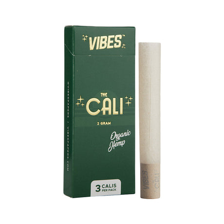 VIBES The Cali 2g Pre-Rolls 8 Pack, Organic Hemp Rolling Papers, Front View