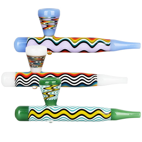 Assorted Vision Quest Wig Wag Steamroller Pipes in vibrant colors, compact and portable design