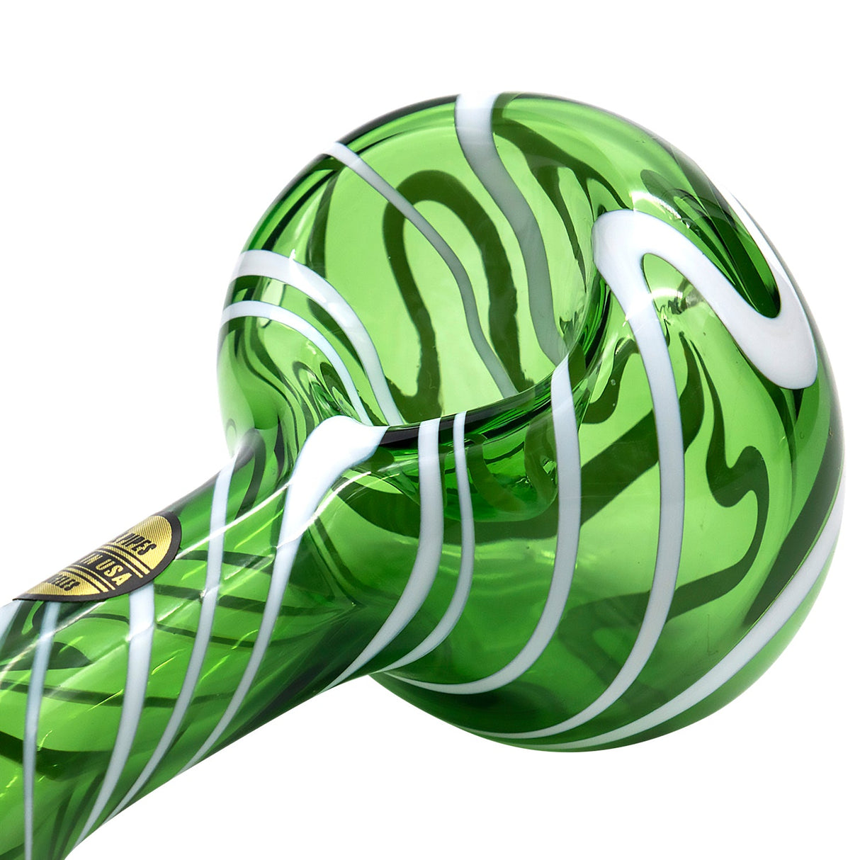 LA Pipes 'Warped Space' Color Glass Hand-Pipe, 4.5-inch Spoon Design, USA Made