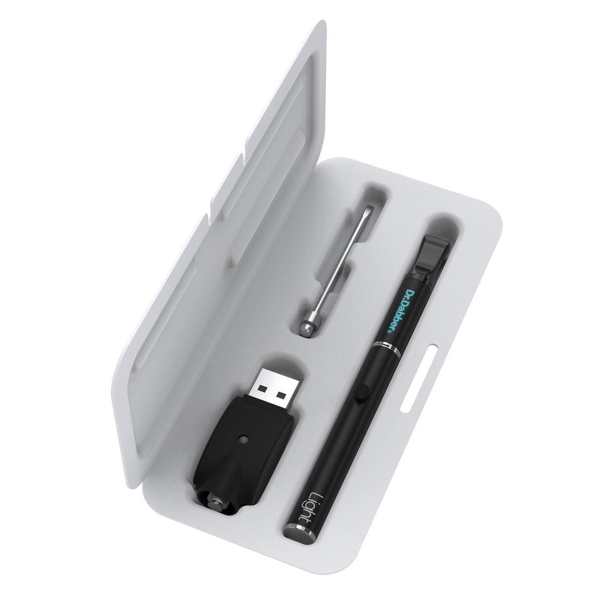 Dr. Dabber Light™ Vaporizer Kit with USB Charger in Open Box - Top View