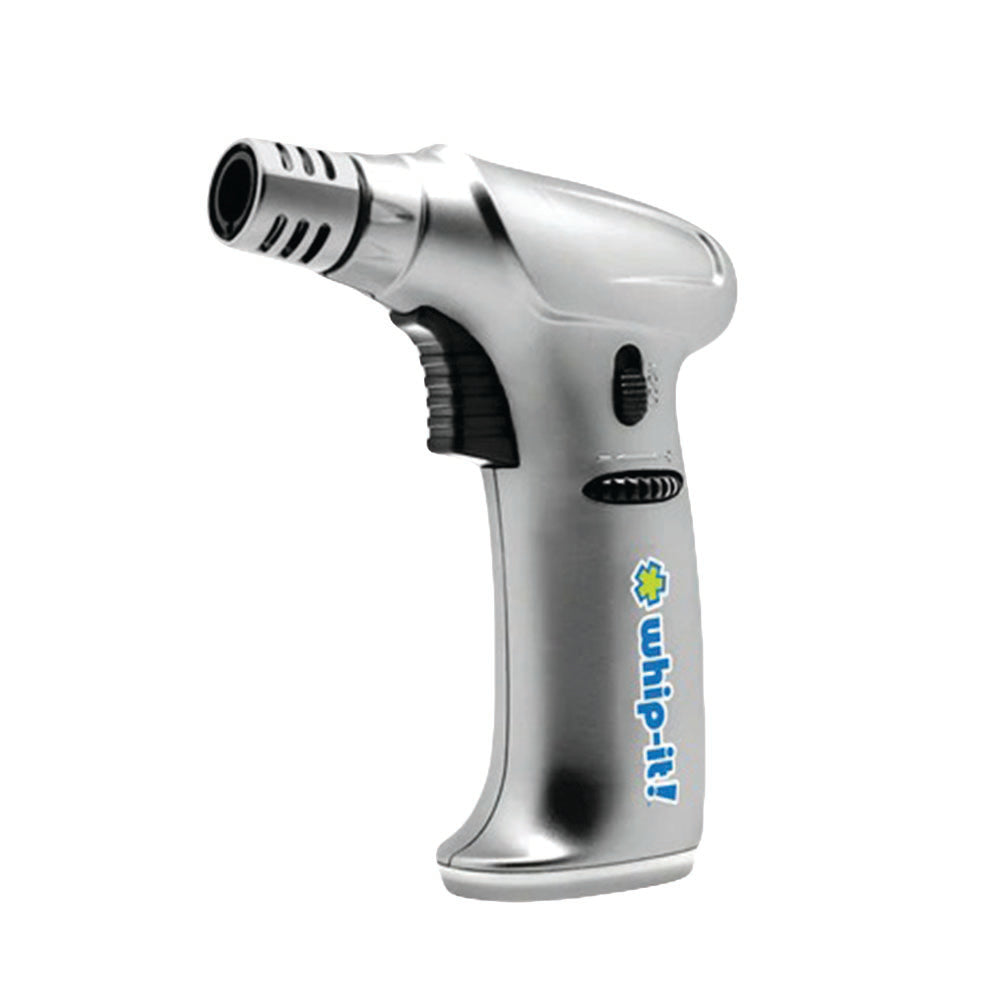 Whip-it Stealth Torch Lighter in Silver, Compact and Portable, Ideal for Dab Rigs, Side View