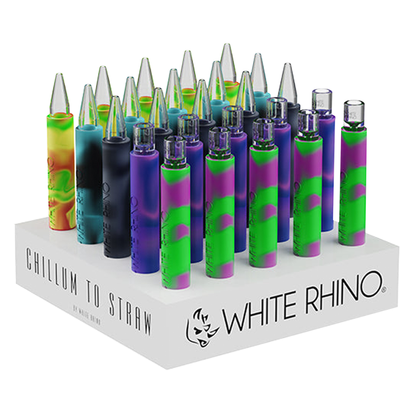 White Rhino Chillum To Straw | 5" | Original Assortment | 25ct Display