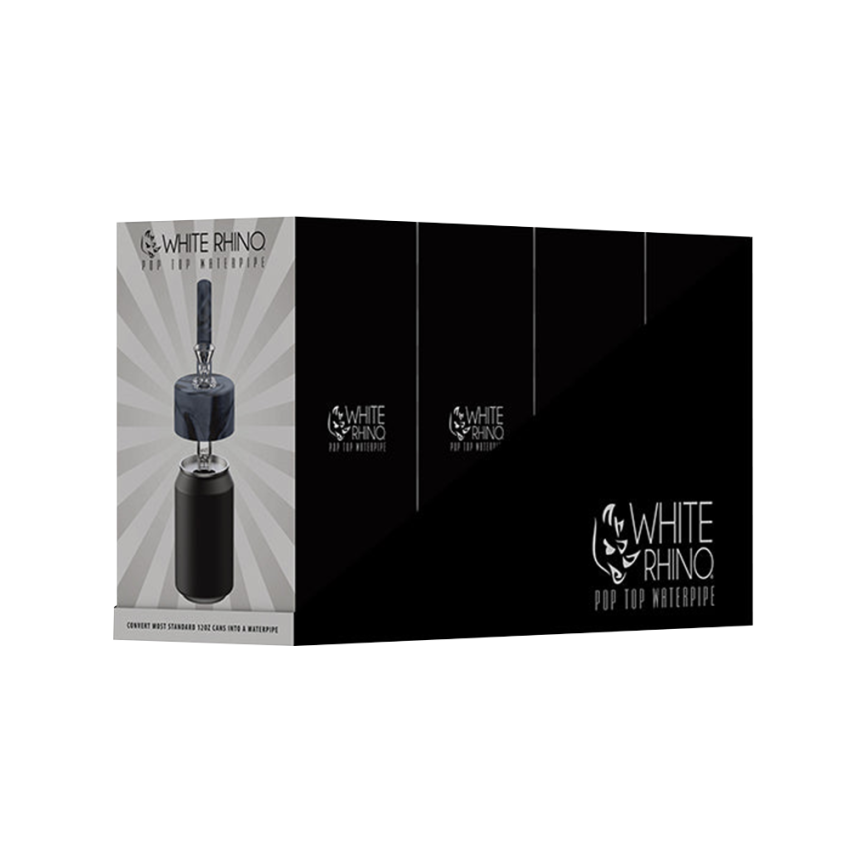 White Rhino Pop Top Can Water Pipe Adapter | 14mm F | 4ct Display