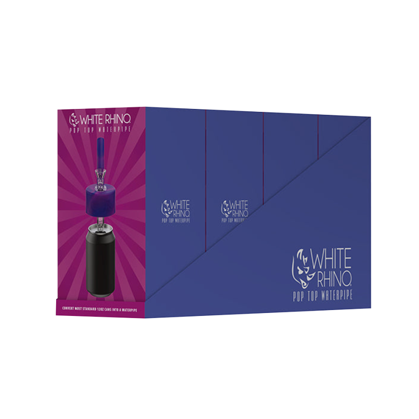 White Rhino Pop Top Can Water Pipe Adapter | 14mm F | 4ct Display