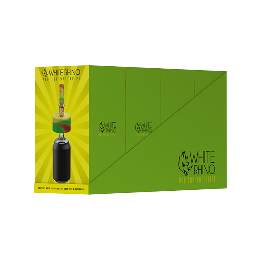 White Rhino Pop Top Can Water Pipe Adapter | 14mm F | 4ct Display