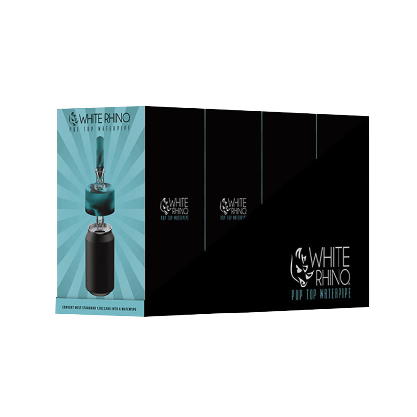White Rhino Pop Top Can Water Pipe Adapter | 14mm F | 4ct Display