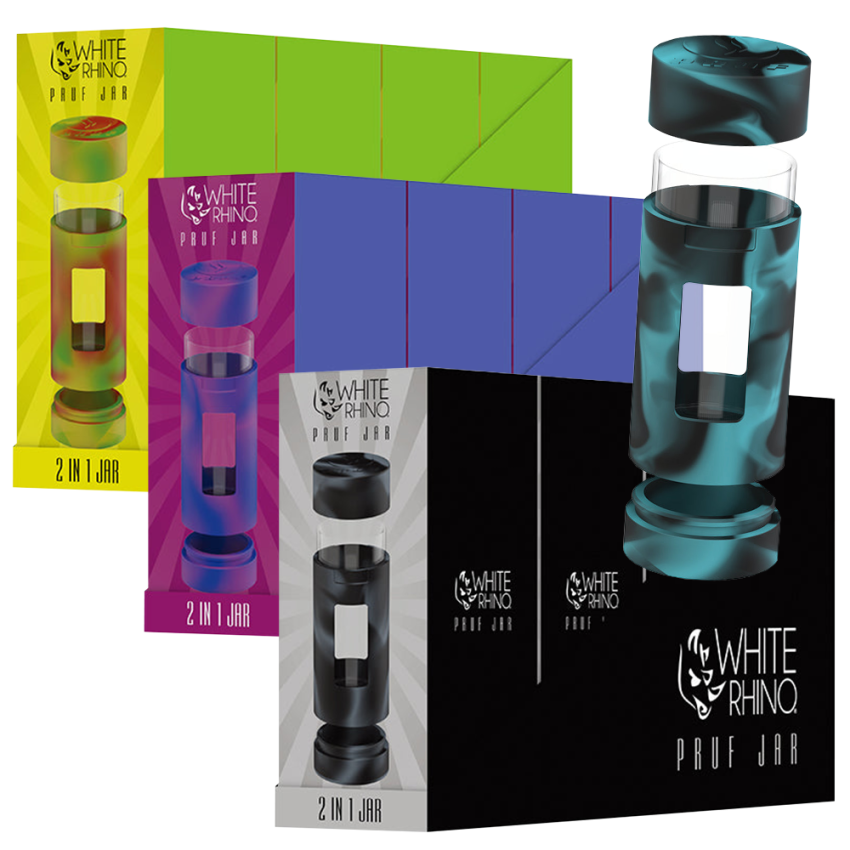 White Rhino PRUF 2-In-1 Jar | 5" | 4ct Display