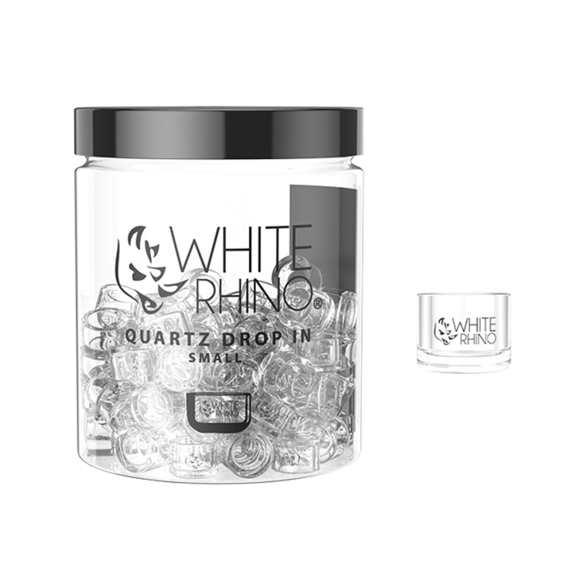White Rhino Quartz Drop In Dish | 50ct Jar