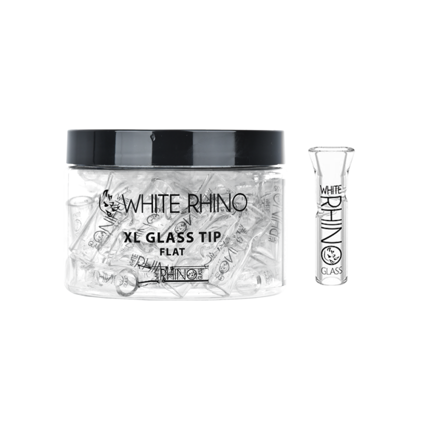 White Rhino XL Glass Tips | 40ct Jar