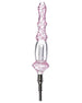 Valiant Distribution Wig Wag Glass Nectar Collector, 9" Pink, Portable Dab Straw with Titanium Tip