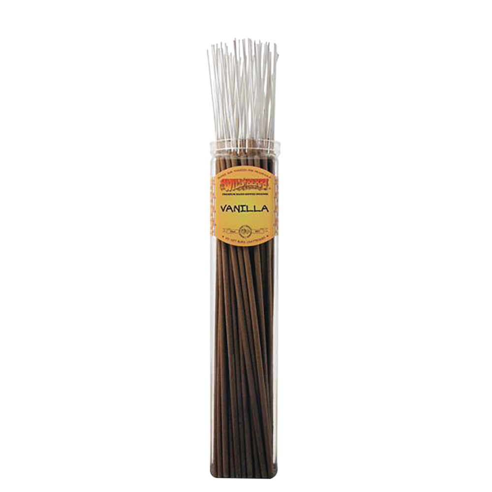 Wild Berry Biggies Incense Sticks Vanilla 50 Pack, USA-made, front view on white background