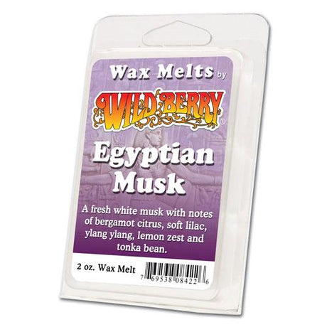 Wild Berry Egyptian Musk Wax Melts 2oz pack, front view on white background