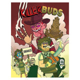 Wood Rocket Killer Buds Adult Coloring Book cover with fun & novelty cannabis-themed illustrations