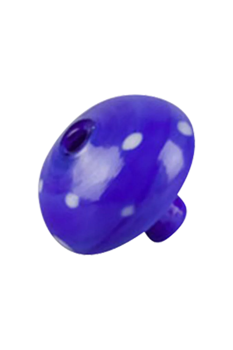 Assorted colors borosilicate glass mushroom-shaped carb cap for dab rigs, side view