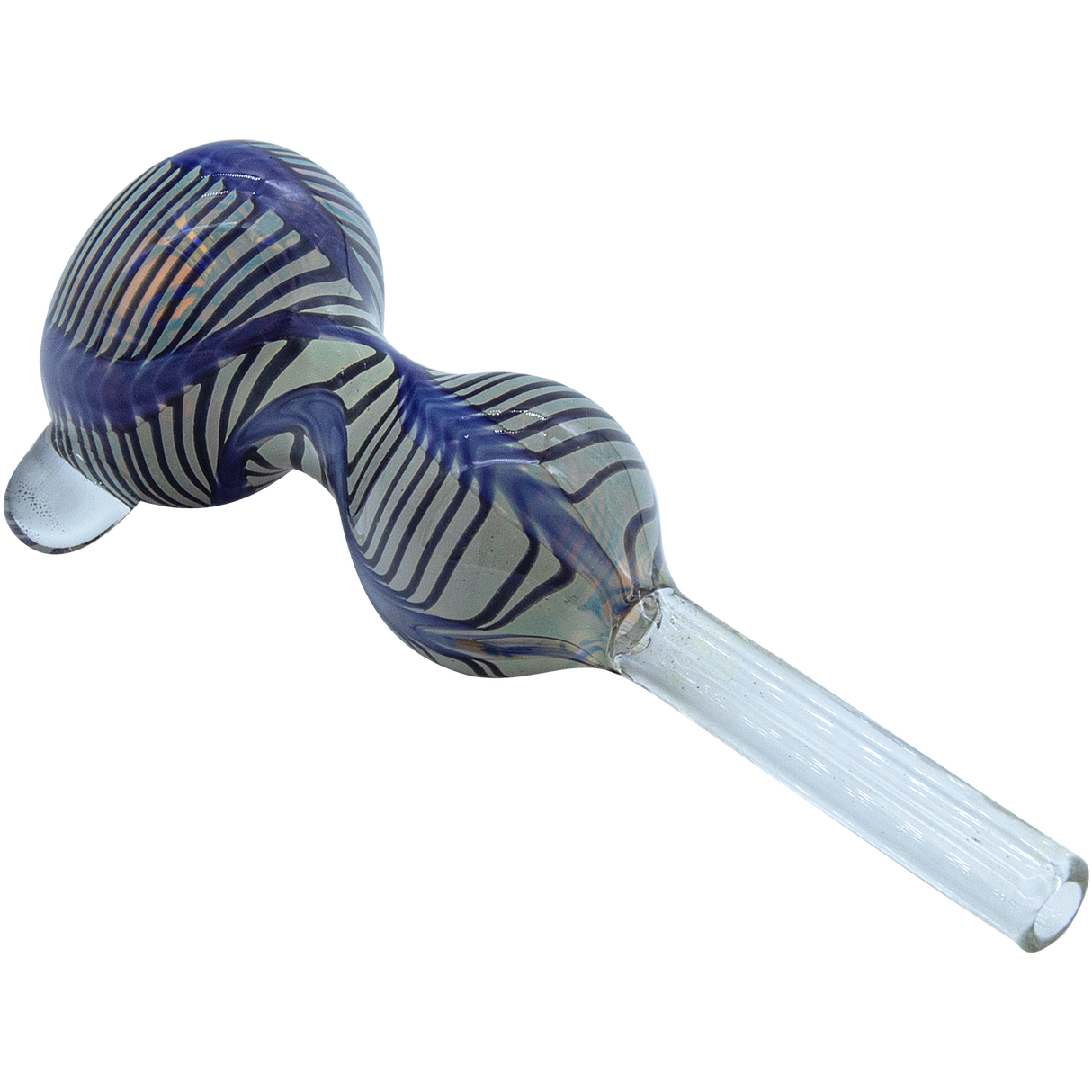 LA Pipes Wrap-n-Rake Bubble Pull-Stem Slide Bowl for Bongs, Assorted Colors, Side View
