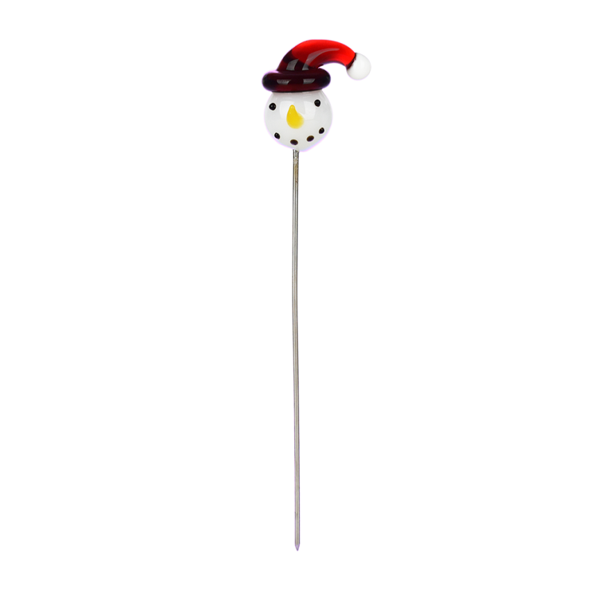 Christmas Collection Glass Tip Hairpin Poker Tool | 5" | Assorted Styles | 4ct Bundle